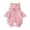 Pink, variant on Newborn Baby Boy Girls Bear Ear Knit Romper Hooded Wool Sweater Jumpsuit Outfits