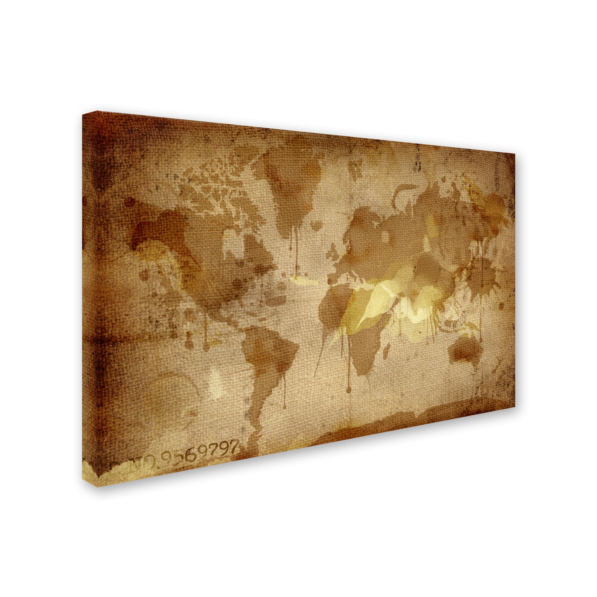 Trademark Fine Art 'World Mape 7' Canvas Art by ALI Chris