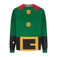 thumbnail image 4 of Sudadera sin capucha para hombre, informal, a la moda, con cuello redondo, estampado navideño, jersey de manga larga, blusa de poliéster para hombre, 4 of 5