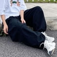 thumbnail image 3 of Mens Cargo Pants Elastic Waist Drawcord Leg Opening Trousers Casual Streetwear, 3 of 11