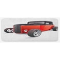 thumbnail image 1 of Cars Kitchen Mat, Nostalgia Red Hot Rod American Culture Retro Revival Classics Collector's Car, Plush Decorative Kitchen Mat with Non Slip Backing, 47" X 19", Red Black White, by Ambesonne, 1 of 1
