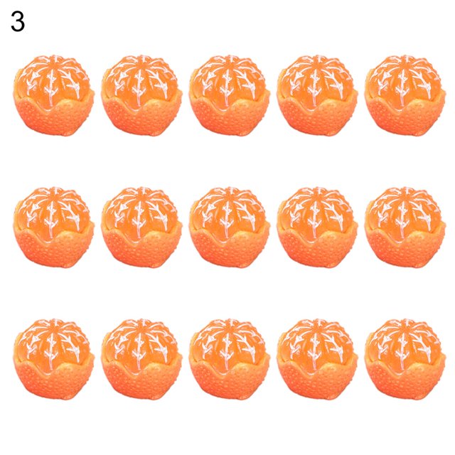 MesaSe 15Pcs Miniature Fruits Haute Simulation Large Application Résine Micro Paysage Fruit Figurine Parti Fournitures