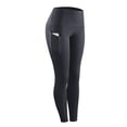 thumbnail image 1 of Sexy Dance Women Solid Color Bottoms With Pockets High Waist Trousers Fitness Jeggings Tight Leggings Dark Gray 2XL, 1 of 2