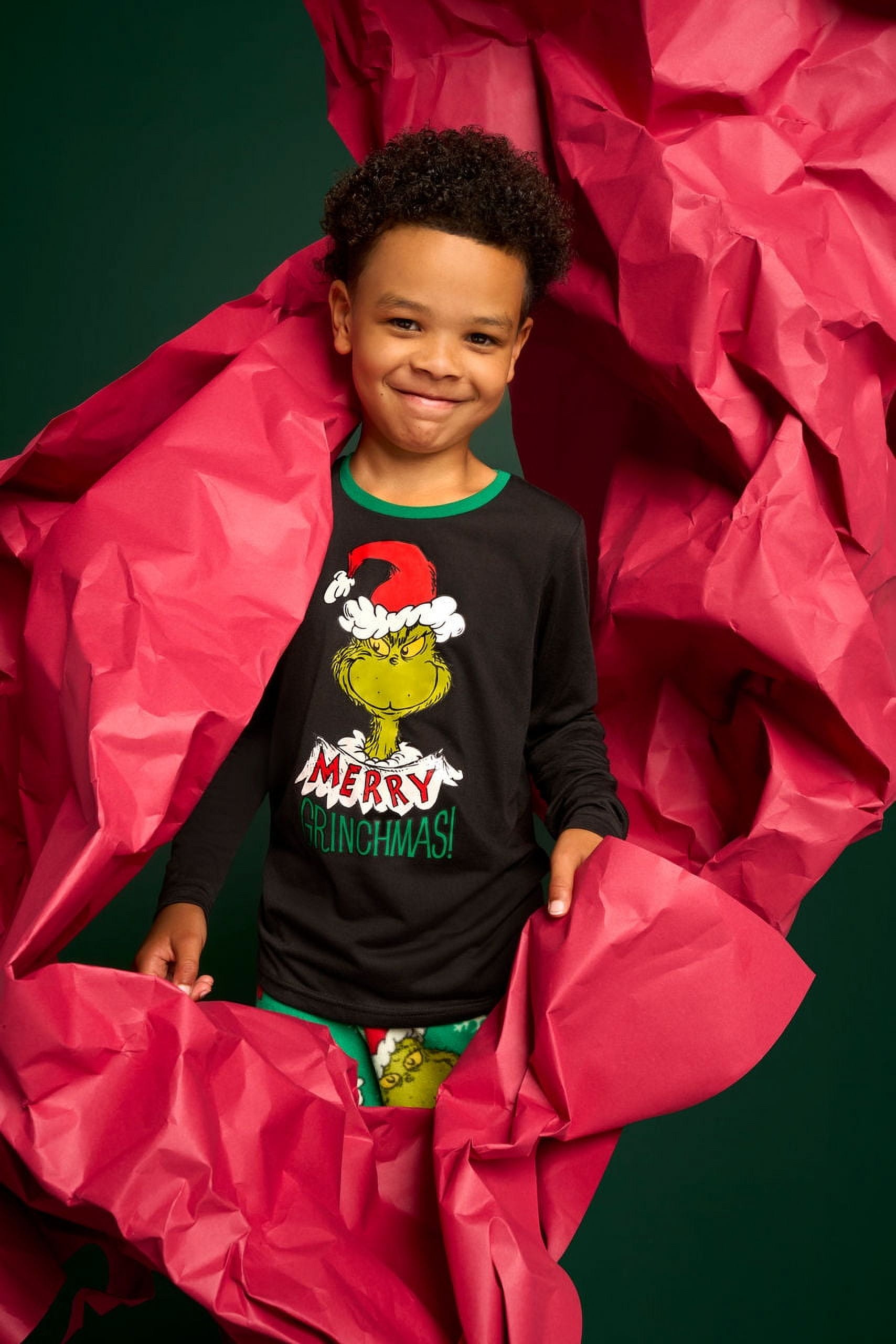 Dr. Seuss Toddler Merry Grinchmas Matching Family Pajama Set, 2-Piece, Sizes 2T-5T