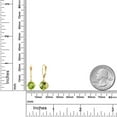 thumbnail image 6 of Gem Stone King 14K Yellow Gold Green Peridot Earrings for Women | 4.14 Cttw | Gemstone August Birthstone | Round 8MM, 6 of 6