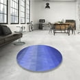thumbnail image 4 of Ahgly Company Machine Washable Indoor Rectangle Transitional Sky Blue Area Rugs, 8' x 10', 4 of 7