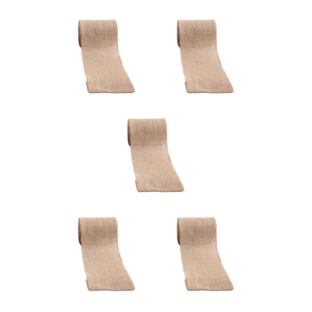 Inteprter Exquisita y elegante cinta de yute amarilla tierra para manualidades, añade un toque de encanto, diversión DIY Natural, 8cm * 10m Type2 NO2