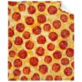 thumbnail image 3 of Manta de franela ligera, súper suave y acogedora con temática de comida de pizza, tamaño pequeño para sala de estar, sofá, tamaño king y queen, 3 of 5