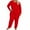 Red, variant on Ladies Thermal Underwear Sets, Hugcore Thermal Underwear and Women Plus Size Winter Warm Fleece Lined Base Layer Long Top and Bottom Sets Women's Thermal Underwear Beige L