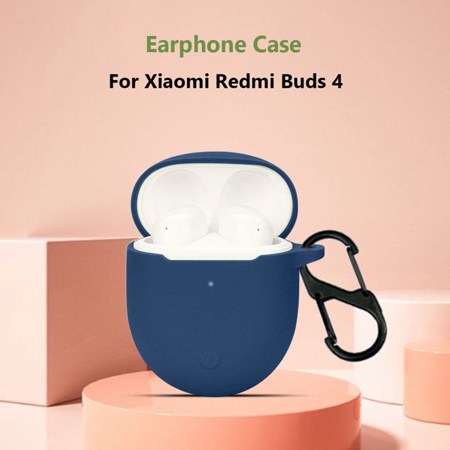 Audífonos Estuches de silicona suave Cubierta completa para Xiaomi Redmi Buds 4 (Azul oscuro) Ndcxsfigh Para estrenar