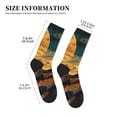 thumbnail image 3 of Xecao Sunset Desert Journey Print Crew Socks for Men and Women, Men's Soft Moisture-wicking Sock, 3 of 7
