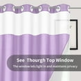 thumbnail image 2 of Ikfashoni Hookless Shower Curtain with Snap in Liner, Purple Waffle Weave Stall Bathroom Curtain, 72"X78", 2 of 5