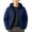 Navy, variant on Teen Hooded Light Puffer Jacket 9-17Y, Zip up Vertical Quilted Cotton Warm Coat for Big Boys Girls Winter Casual Outerwear Red 16-17Years