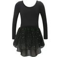 thumbnail image 2 of Afdoent Girls Dresses Dance Long Sleeve Leotard With Back And Sparkly Skirt Two Piece For Performance Gymnastics Practice 3-4 Years, 2 of 9
