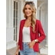 thumbnail image 3 of Jersey Blazer GRACE KARIN de punto ligero para mujer, color rojo S, 3 of 6