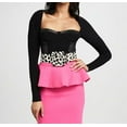 thumbnail image 1 of $368 ALICE + OLIVIA Stacey Bendet Bustier Lali LEATHER Top Black ( 6 ), 1 of 2