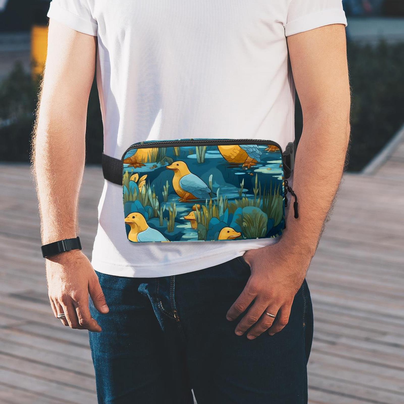 Platypus Running Belt Money Belt Waist Bag Cross Body Bag Lightweight Adjustable Extension Strap Unisex Black Kindly Waterproof SportsOutdoor Hiking Cycling Travel Gym Workout Running Belt Bag²
