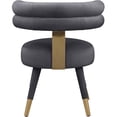 thumbnail image 2 of Meridian Furniture Fitzroy Gray Velvet Dining Chair (Set of 2), 2 of 8
