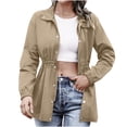 thumbnail image 2 of Black*Friday ChaoHeng Womens Winter Coats Women's Solid Color Zip Front Trench Coat,Mid Length Belted Jacket for Commute, 2 of 9