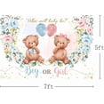 thumbnail image 2 of 7x5ft Bear Gender Reveal Baby Shower Party Backdrop Boy or Girl Blush Pink Blue Floral Photography Background Party Decor Blue and Pink Balloons Gold, 2 of 4
