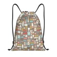 thumbnail image 1 of Saiise Kitchen Food Pattern Sports Drawstring Backpack - String Swim Gym Bag with Wet Proof Pocket for Women&Men-Small, 1 of 6