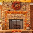 thumbnail image 5 of 6Ft Artificial Autumn Maple Leaves Garland ,Fall Garland Hanging Vine Garland Vines Hanging Plants Colorful Fall Decor for Home Christmas Garland Wedding Party, 5 of 7