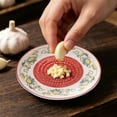 thumbnail image 4 of Grater Plate Bowl, Ceramic Grater Set, Handmade Pottery Grinding Bowl With 4.6X0.7" Plate, Peeler, Brush & Stand, For Garlic Ginger Cheese Tomato, Home Kitchen Gift, 4 of 4