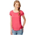 thumbnail image 1 of Aeropostale - Camiseta con adorno lateral de encaje para mujer, rojo, mediano Aeropostale Camiseta adornada, 1 of 2