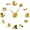 Gold, variant on Nail Polish Makeup Tool Beauty Salon Frameless Wall Clock Stickers, DIY Modern Decorative Clocks for Living Room, Bedroom, Office - Easy to Install, Large 3D Clock Design (Gold,27in)