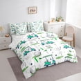 thumbnail image 3 of Homewish Golf Gaming Bedding Comforter Set 7 Pieces for Kids Teens Adults,Sport Gamer Full Bedding Set Lightweight,Green Teal White Fitted Sheet Flat Sheet,Breathable Home Decor,Reversible, 3 of 8
