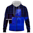 thumbnail image 1 of Sudadera con capucha y cremallera con estampado 3D de tecnología digital de primavera y otoño para hombre, estilo rock, hip hop, ropa holgada de gran tamaño., 1 of 6
