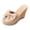 Beige, variant on Womens Platform Wedge Sandals Espadrilles Raffia Heeled Suede Bow Slides Lightweight Open Toe Beach Vacation Shoes Light Green Size 8