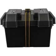 Attwood Heavy-Duty Acid-Resistant Power Guard Series 27 Vented Marine Boat Battery Box, Black