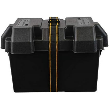 Attwood Heavy-Duty Acid-Resistant Power Guard Series 27 Vented Marine Boat Battery Box  Black