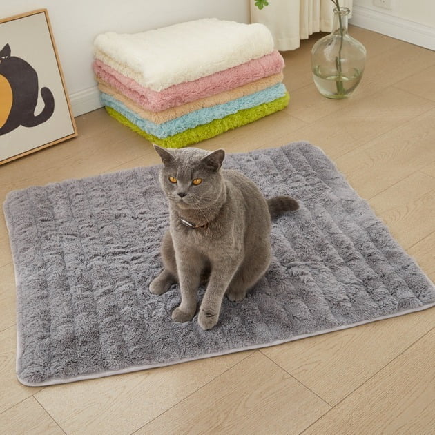 Zhuge Thermal Insulated Pet Mat, Washable for Cats, Outdoor Cat House & Indoor Warmth Pad - White, 70x100cm, 1 Piece
