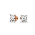thumbnail image 4 of 6 Carat Lab Grown Diamond Earrings | IGI Certified Radiant Shape Mriya Love Solitaire Stud Earrings 4 Prong | F-G Color, VS Clarity | 14K Rose Gold | Friendly Diamonds Earrings, 4 of 6