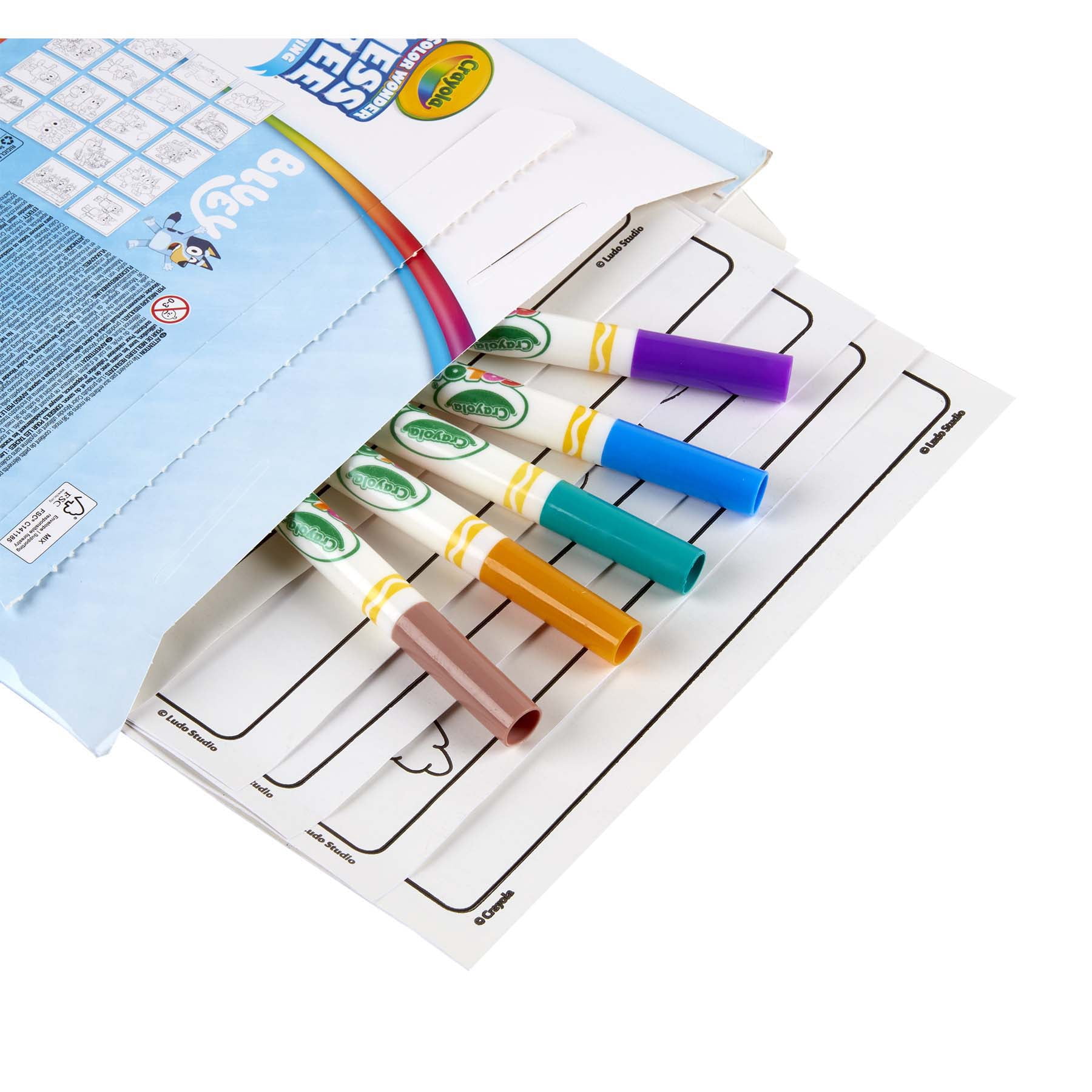 Crayola Color Wonder Coloring Pad & Markers, Bluey, 2 Sets