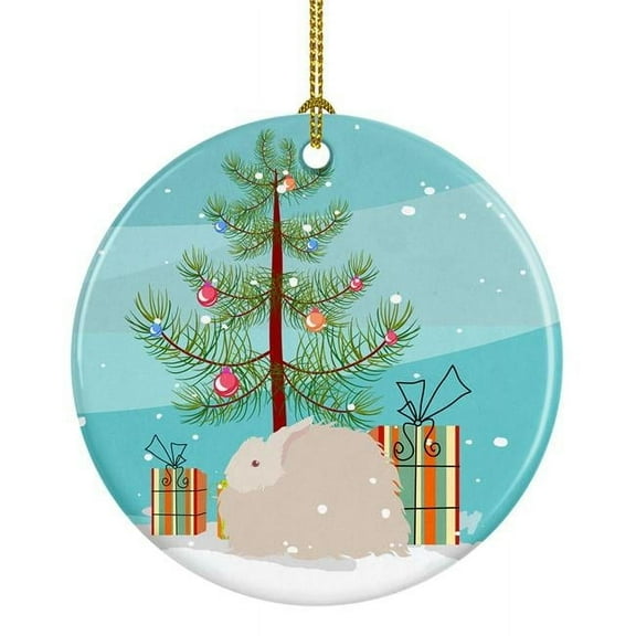 Carolines Treasures BB9326CO1 Fluffy Angora Rabbit Christmas Ceramic Ornament