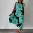 thumbnail image 2 of Birdeem Robes pour Femmes Mode Décontractée Confort Imprimé Fermeture Éclair Sans Manches Col Rond, 2 of 12