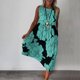 thumbnail image 2 of Vestido de Verano para las Mujeres Cremallera de Impresión Casual sin Mangas, Cuello Redondo Poliéster Spandex para el Uso Diario Y de Primavera, 2 of 5