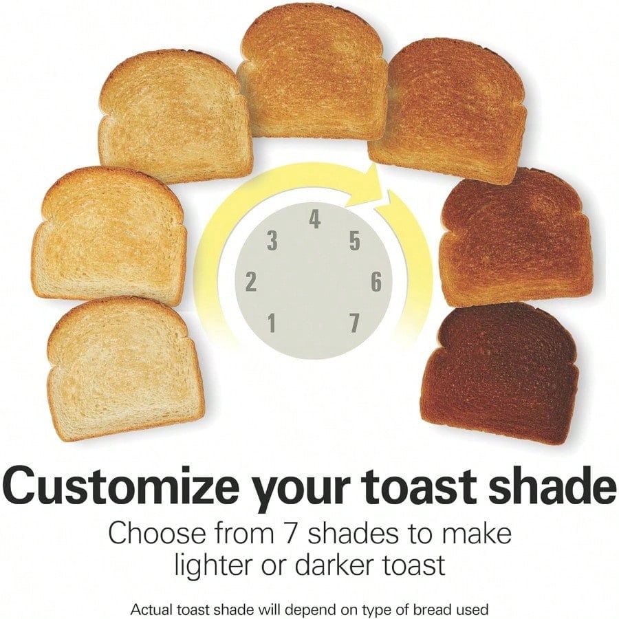 Gourmet 2 Slice Slot Toaster with Extra Long and Wide Slots SureToast Technology Shade Selector with 7 Browning Levels Bagel Setting Matte Black and Stainless Steel 22996