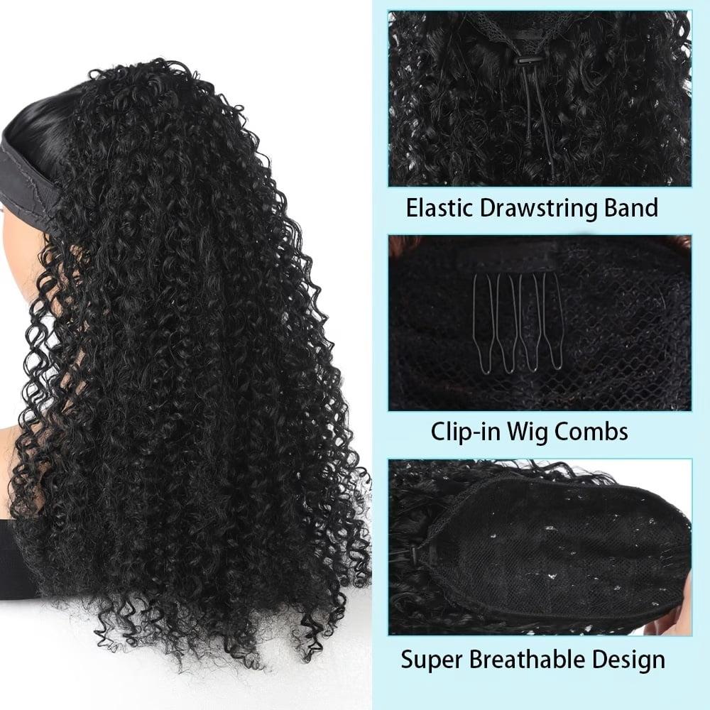 1pc, African women's hair pieces, curl reinforcement pieces, 20-inch small curly rope ponytail, very suitable for going out