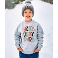 thumbnail image 3 of Holly Jolly Dude Sweatshirts for Toddlers and Kids Festive Christmas Holiday Sweater for Boys Gray Sweatshirt Youth XS, 3 of 5