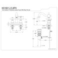 thumbnail image 3 of Kingston Brass KS1601PX 4 pulgadas Grifo de baño central cromado pulido, 3 of 3