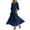 01 Navy, variant on Womens Dresses Cotton Linen Dresses 3/4 Sleeve Maxi Classic Dresses Trendy Boho Dresses