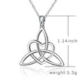 thumbnail image 3 of Guodhu Good Luck Celtic Knot Necklace Love Knot Triquetra Knot Pendant Necklace for Women,Birthdays Anniversaries Wedding Gifts, 3 of 5