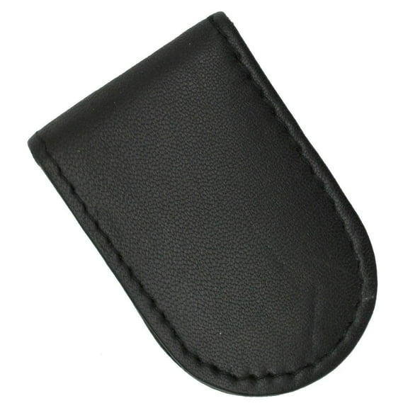 MARSHAL Slim Magnetic Genuine Leather Money Clip Wallet Black