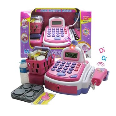 Children's Realistic Play Electronic Cash Register Toy, Kids Pretend ...