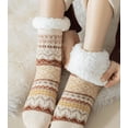 thumbnail image 4 of Women's Cozy Cabin Socks with Non-Slip Grips, Plush Sherpa Fleece Lining, Warm Thermal Slipper Socks for Cold Nights (Fits 5-11), 4 of 7