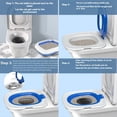 thumbnail image 2 of Kit de entrenamiento para ir al baño para gatos, entrenador universal reutilizable, limpiador de asientos para mascotas, azul, 2 of 4
